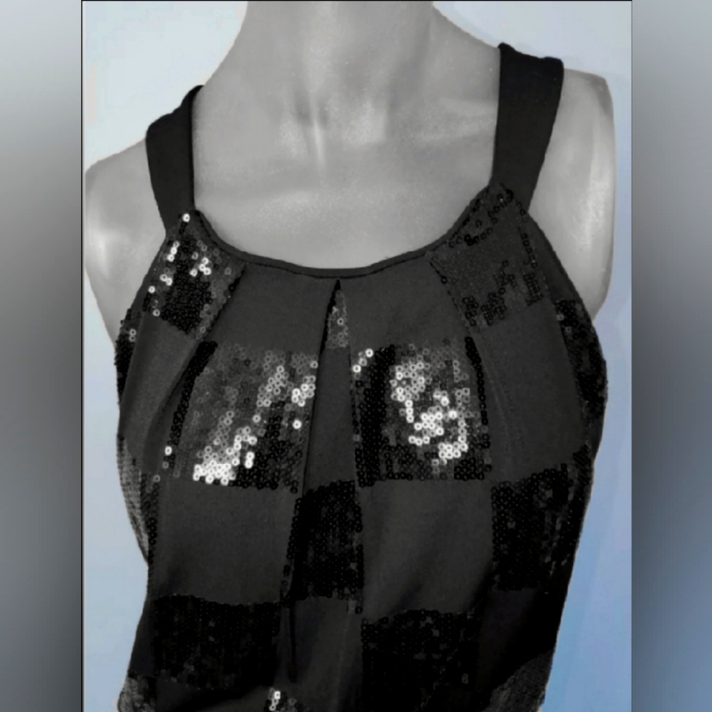 WHBM Sequin Checkered Sleeveless Dress or Tunic
